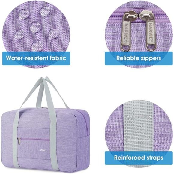 For Spirit Airlines Personal Item Bag 18x14x8 Foldable Travel Duffel Bag Tote - Picture 5 of 8